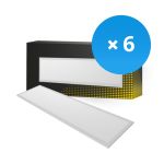 Voordeelpak 6x LED Paneel Backlit 36W 3240lm - 840 Koel Wit | 120x30cm - UGR <22