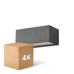 Voordeelpak 4x D'Lite Bello Wandlamp Zwart Up & Down 12W 850lm - 830 Warm Wit| IP54