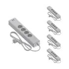 Voordeelpak 5x Calex Smart Stekkerdoos + USB BE/FR | Tuya Wi-Fi