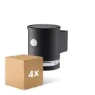 Voordeelpak 4x D'Lite Solis Wandlamp Solar Zwart Up & Down - 830 Warm Wit | IP54 - Bewegingssensor